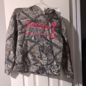 Kids Camo Hoodie with Pink Accents